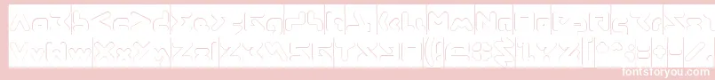 ABSTRASCTIK Hollow Inverse Font – White Fonts on Pink Background
