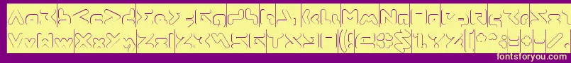 ABSTRASCTIK Hollow Inverse Font – Yellow Fonts on Purple Background
