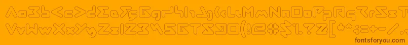 ABSTRASCTIK Hollow Font – Brown Fonts on Orange Background