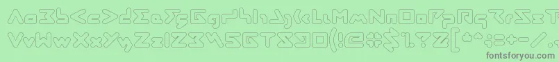 ABSTRASCTIK Hollow Font – Gray Fonts on Green Background