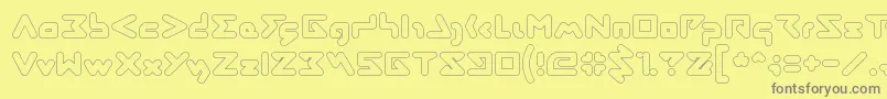 ABSTRASCTIK Hollow Font – Gray Fonts on Yellow Background