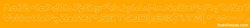 ABSTRASCTIK Hollow Font – White Fonts on Orange Background