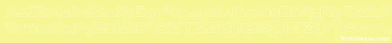 ABSTRASCTIK Hollow Font – White Fonts on Yellow Background