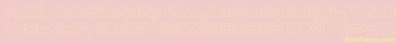 ABSTRASCTIK Hollow Font – Yellow Fonts on Pink Background