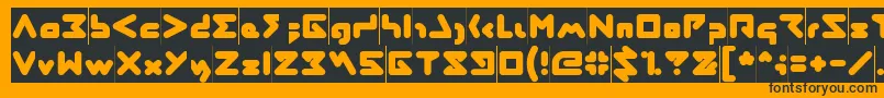 ABSTRASCTIK Inverse Font – Black Fonts on Orange Background