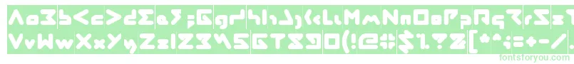 Czcionka ABSTRASCTIK Inverse – zielone czcionki na białym tle