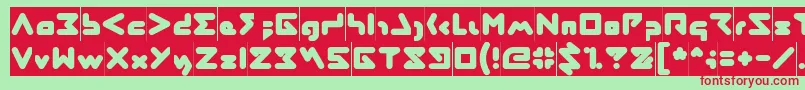 fuente ABSTRASCTIK Inverse – Fuentes Rojas Sobre Fondo Verde