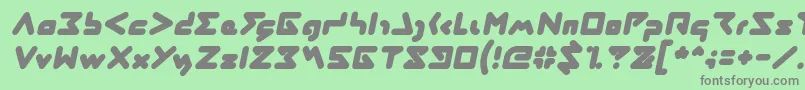 Fonte ABSTRASCTIK Italic – fontes cinzas em um fundo verde