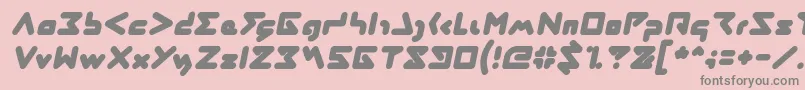 フォントABSTRASCTIK Italic – ピンクの背景に灰色の文字