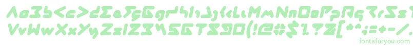 フォントABSTRASCTIK Italic – 緑のフォント