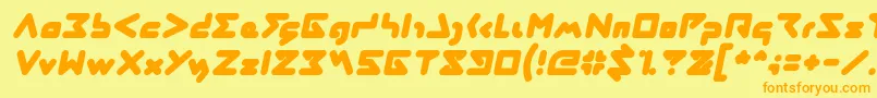 ABSTRASCTIK Italic Font – Orange Fonts on Yellow Background