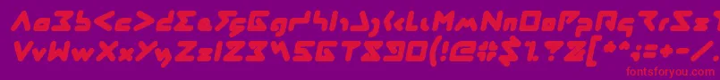 ABSTRASCTIK Italic Font – Red Fonts on Purple Background