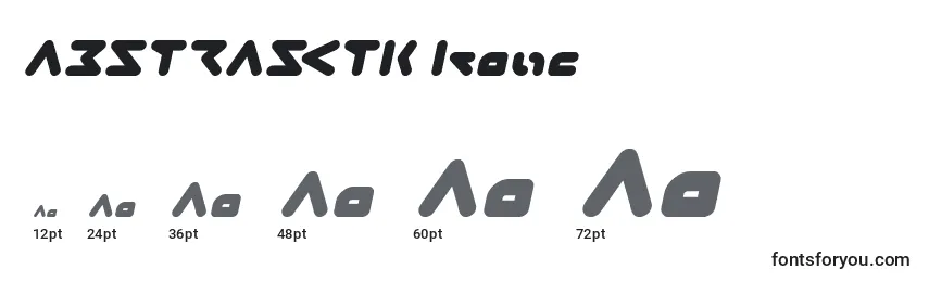 Размеры шрифта ABSTRASCTIK Italic
