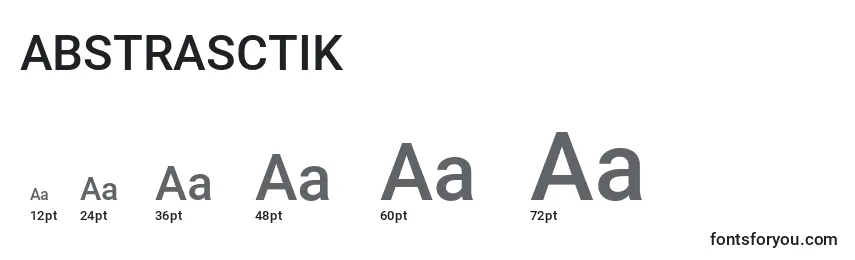 Размеры шрифта ABSTRASCTIK (118667)