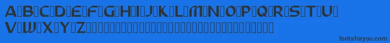 ABUNAS Font – Black Fonts on Blue Background