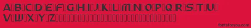 ABUNAS Font – Black Fonts on Red Background