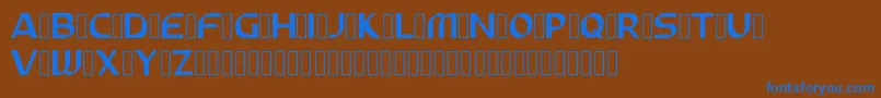 ABUNAS Font – Blue Fonts on Brown Background