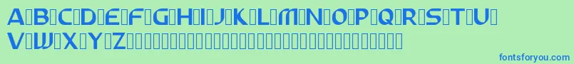 ABUNAS Font – Blue Fonts on Green Background