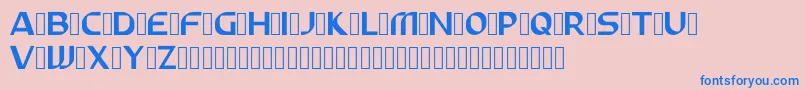 ABUNAS Font – Blue Fonts on Pink Background