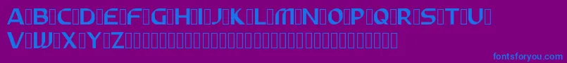 ABUNAS Font – Blue Fonts on Purple Background