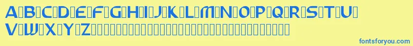 ABUNAS Font – Blue Fonts on Yellow Background