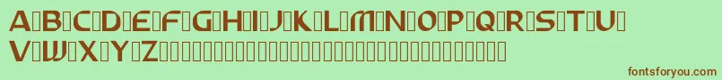ABUNAS Font – Brown Fonts on Green Background
