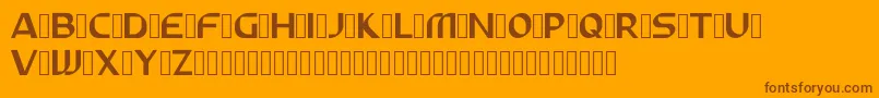ABUNAS Font – Brown Fonts on Orange Background