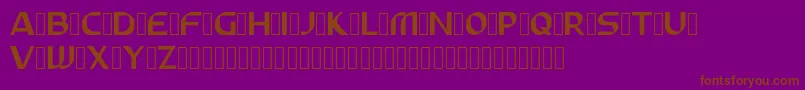 ABUNAS Font – Brown Fonts on Purple Background