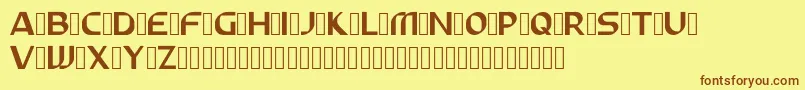 ABUNAS Font – Brown Fonts on Yellow Background
