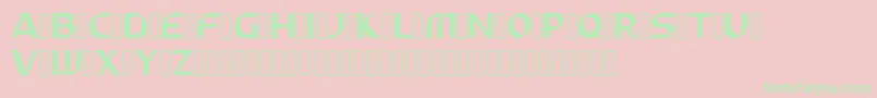 ABUNAS Font – Green Fonts on Pink Background