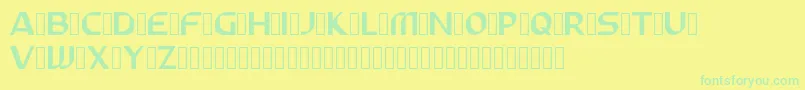 ABUNAS Font – Green Fonts on Yellow Background
