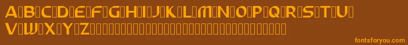 ABUNAS Font – Orange Fonts on Brown Background
