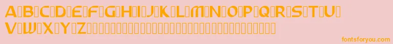 ABUNAS Font – Orange Fonts on Pink Background