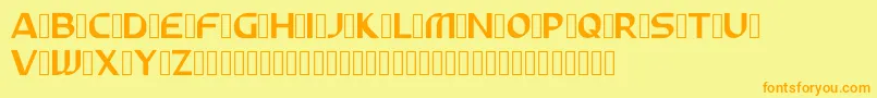 ABUNAS Font – Orange Fonts on Yellow Background