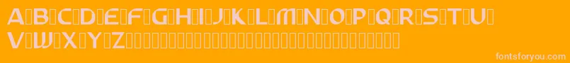 ABUNAS Font – Pink Fonts on Orange Background