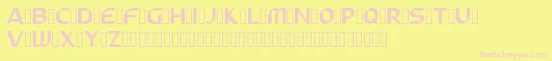 ABUNAS Font – Pink Fonts on Yellow Background