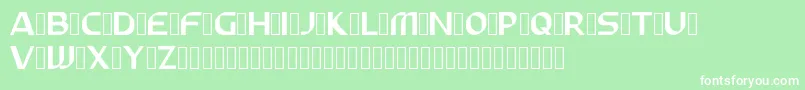 ABUNAS Font – White Fonts on Green Background