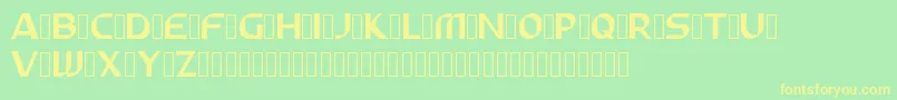 Шрифт ABUNAS – жёлтые шрифты на зелёном фоне