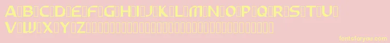 ABUNAS Font – Yellow Fonts on Pink Background