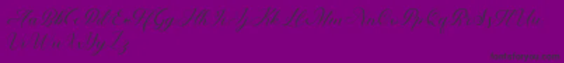 Abundant Script Demo Font – Black Fonts on Purple Background