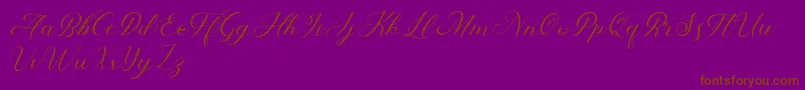 fuente Abundant Script Demo – Fuentes Marrones Sobre Fondo Morado