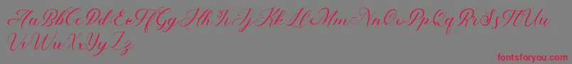 Abundant Script Demo-Schriftart – Rote Schriften auf grauem Hintergrund