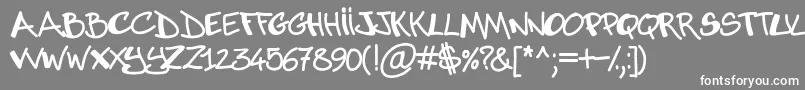 Abuse Font – White Fonts on Gray Background