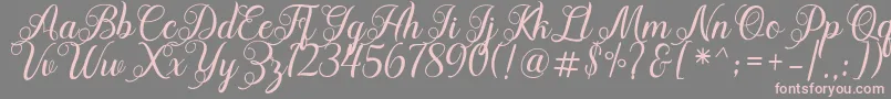 Acapella Font – Pink Fonts on Gray Background