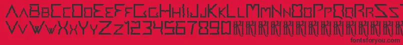 Accedent v1 1 Font – Black Fonts on Red Background