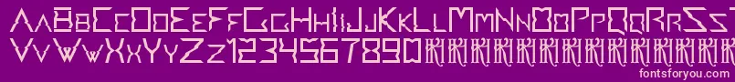 Accedent v1 1 Font – Pink Fonts on Purple Background