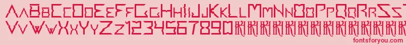 Accedent v1 1 Font – Red Fonts on Pink Background