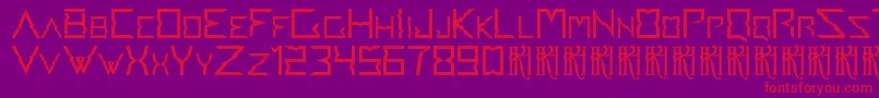 Accedent v1 1 Font – Red Fonts on Purple Background