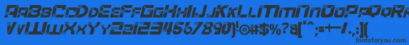 フォントACCELERAREItalic – 黒い文字の青い背景