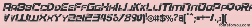 ACCELERAREItalic Font – Black Fonts on Pink Background